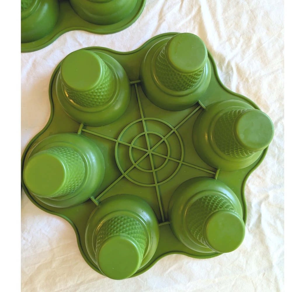 Set of 6 Green Silicone Ice Cream Cone Holder Molds | 36 Total | Dessert Form - Picture 11 of 16